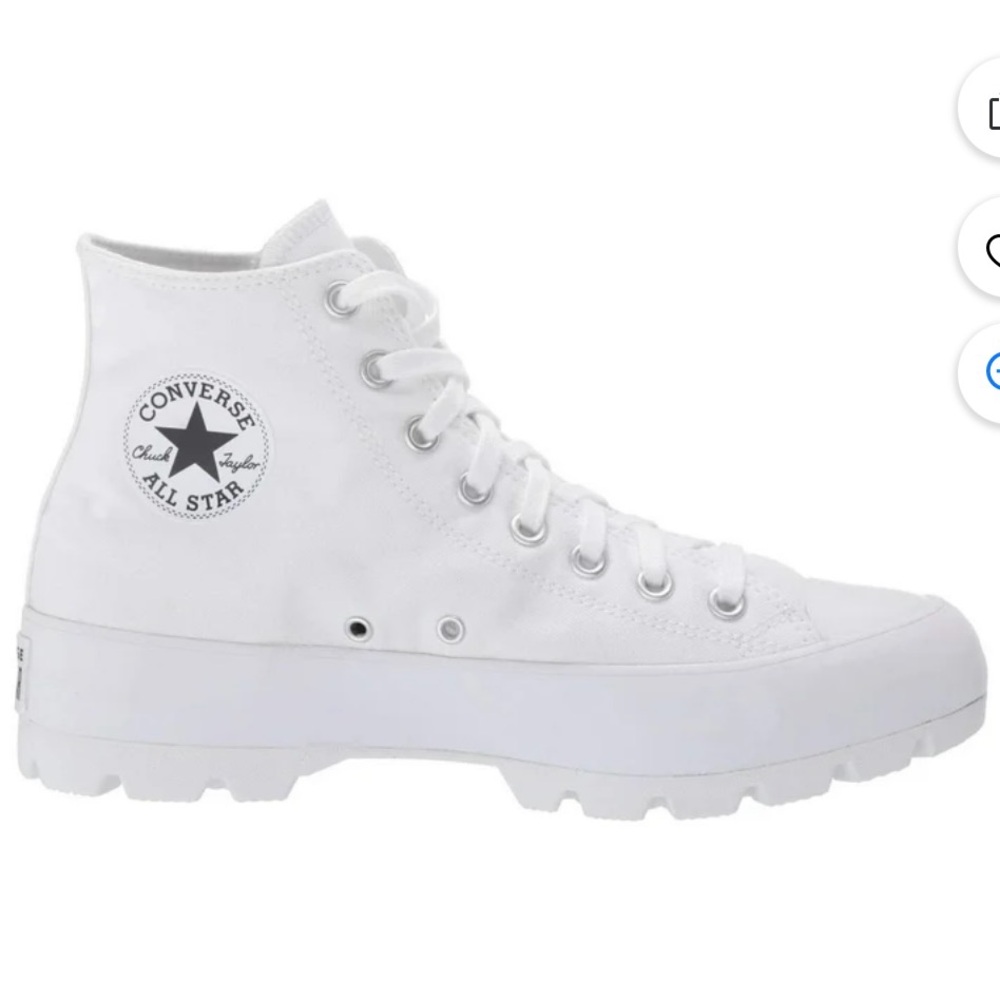 Converse White High-Top Platform Sneakers